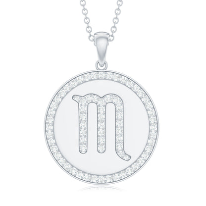 Certified Moissanite Scorpio Zodiac Pendant for Women