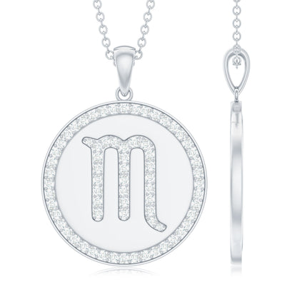 Certified Moissanite Scorpio Zodiac Pendant for Women