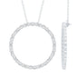 Certified Moissanite Eternity Circle Necklace with Chain
