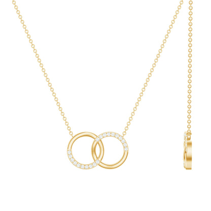 Certified Diamond Circle Pendant Necklace