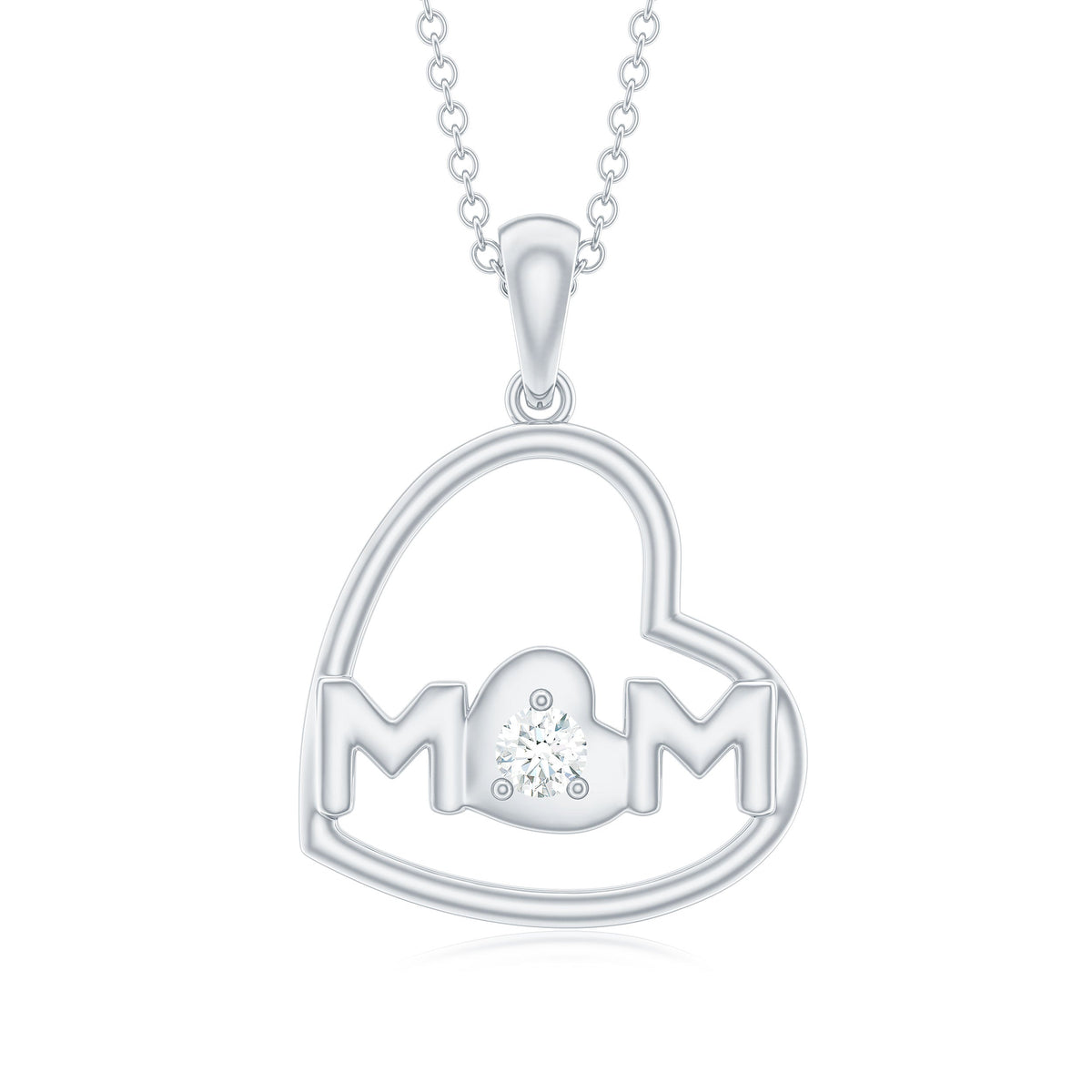 MOM Necklace with Natural Diamond