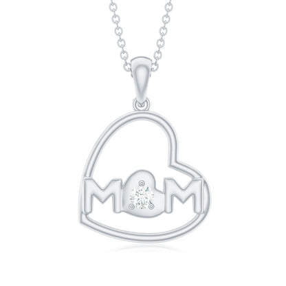 MOM Necklace with Natural Diamond