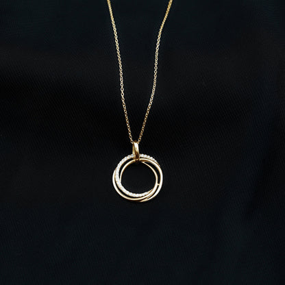 Womens Moissanite Eternity Necklace With Chain