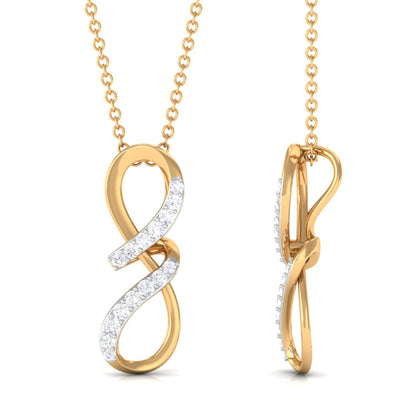 Certified Diamond Twisted Infinity Necklace