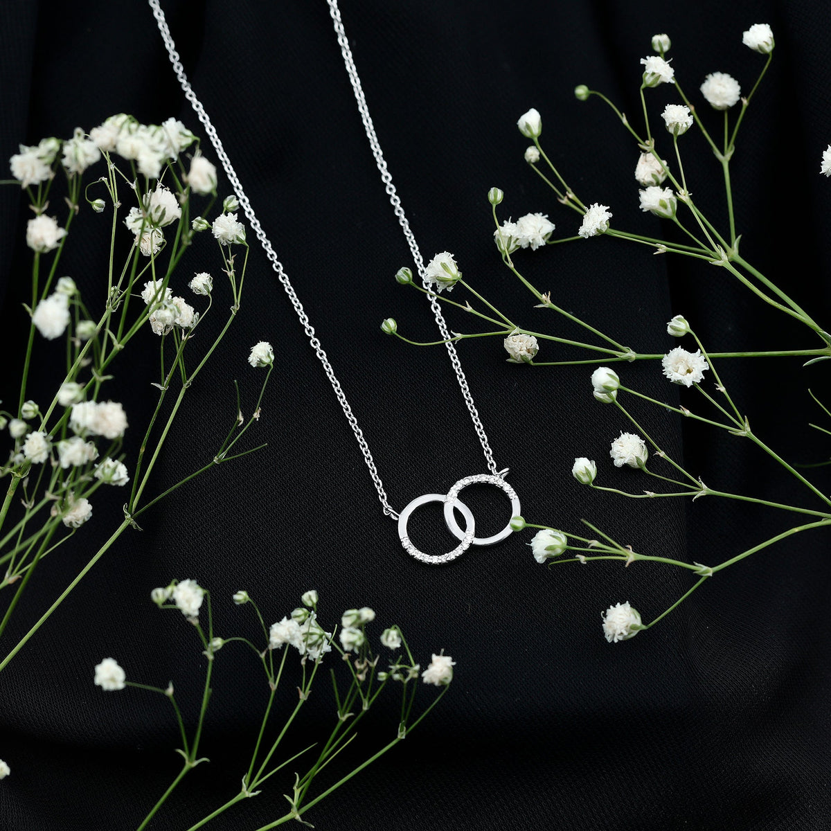 Certified Diamond Circle Pendant Necklace