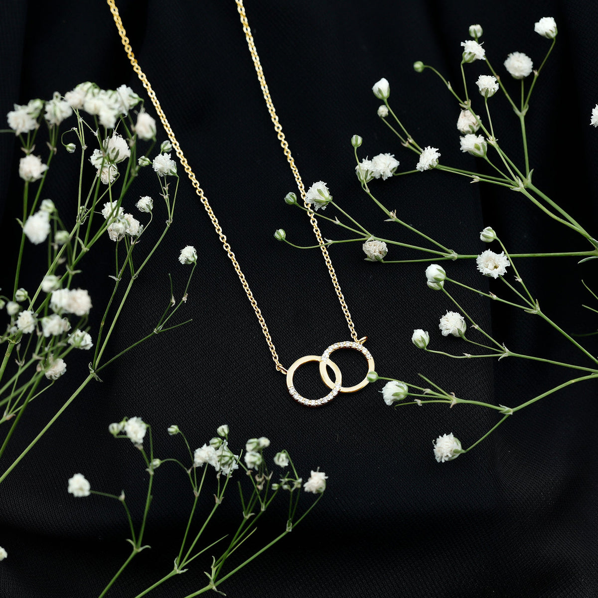 Certified Diamond Circle Pendant Necklace