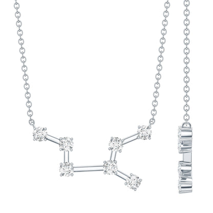 Moissanite Virgo Zodiac Constellation Necklace