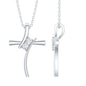Certified Moissanite Cross Pendant Necklace With Chain