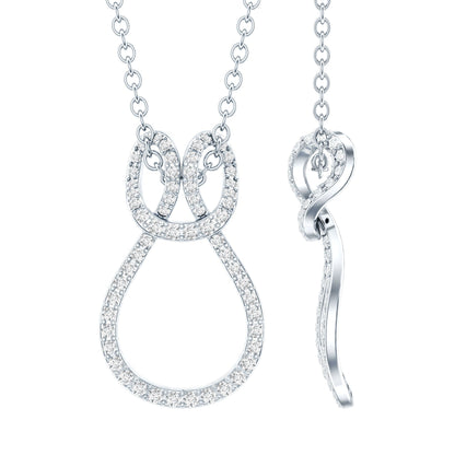 Certified Lab Grown Diamond Infinity Love Knot Necklace For Her