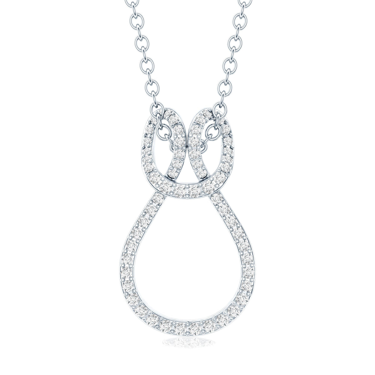 Certified Lab Grown Diamond Infinity Love Knot Necklace For Her