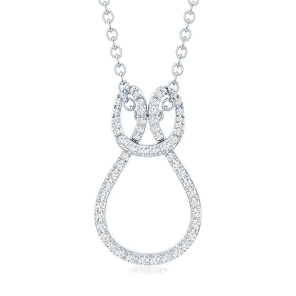 Certified Lab Grown Diamond Infinity Love Knot Necklace For Her