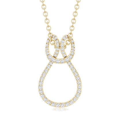 Certified Lab Grown Diamond Infinity Love Knot Necklace For Her