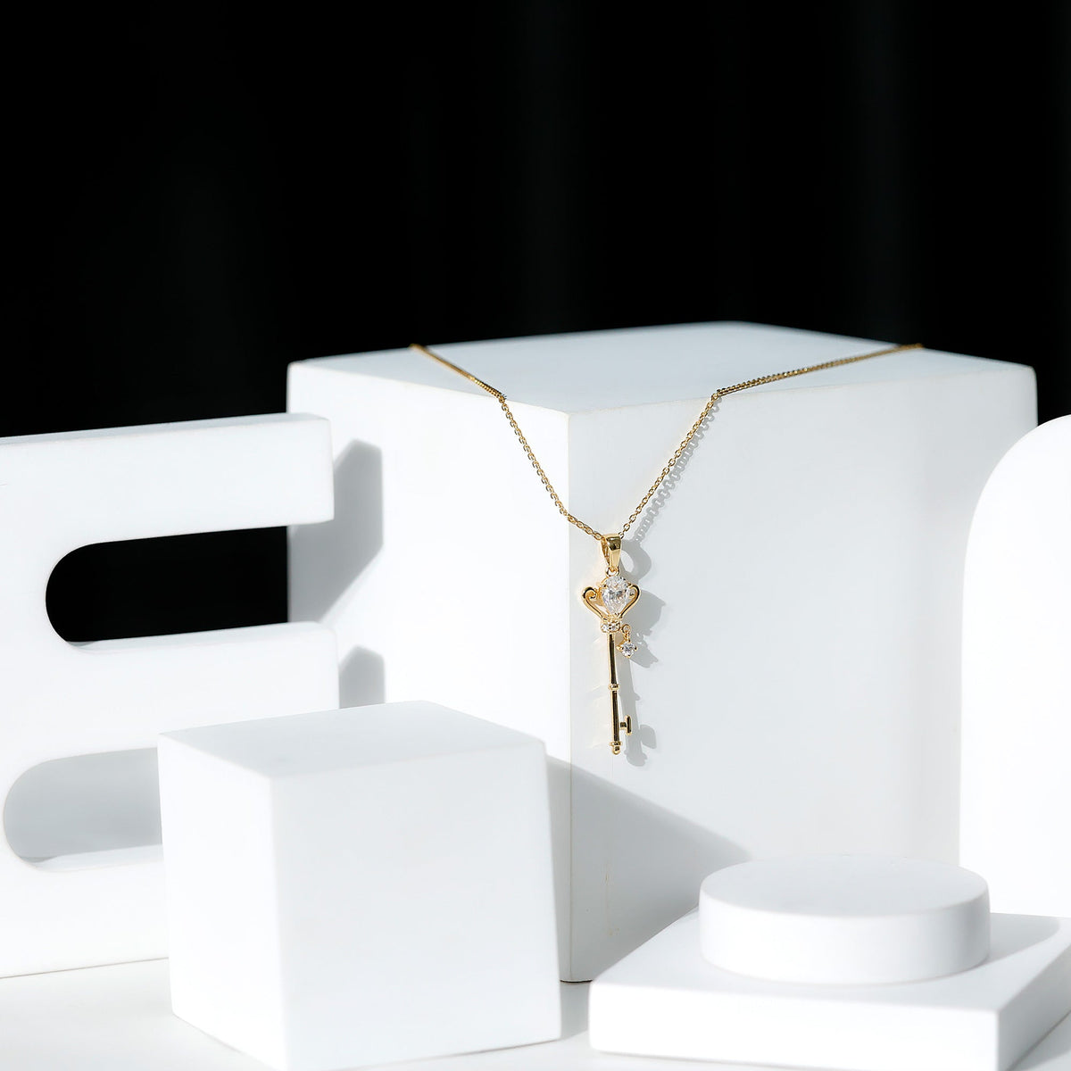 Certified Pear Shaped 0.6 Carat Lab Created Diamond Key Pendant