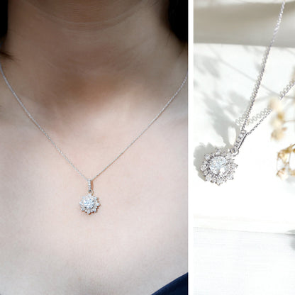 Certified Lab Grown Diamond Wedding Necklace With Chain
