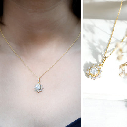 Certified Lab Grown Diamond Wedding Necklace With Chain