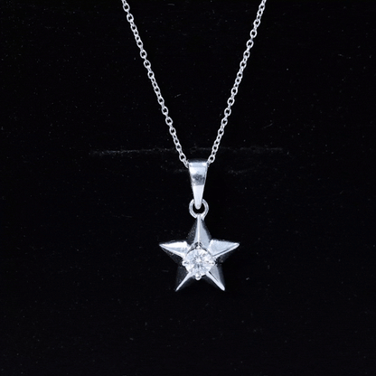Certified Lab Grown Diamond Star Pendant Necklace For Her