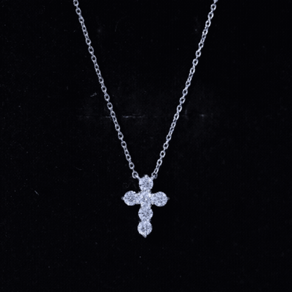 Lab Grown Diamond Religious Cross Pendant Necklace