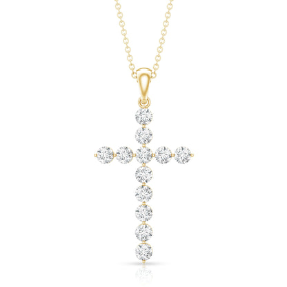Certified Lab Grown Diamond Christian Cross Pendant