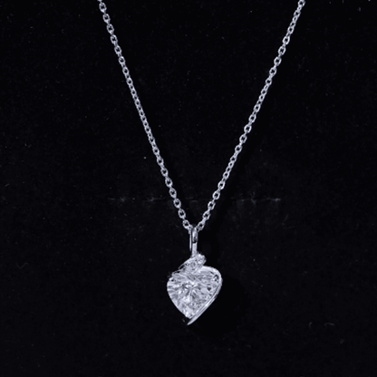 2 Carat Lab Grown Diamond Heart Solitaire Necklace