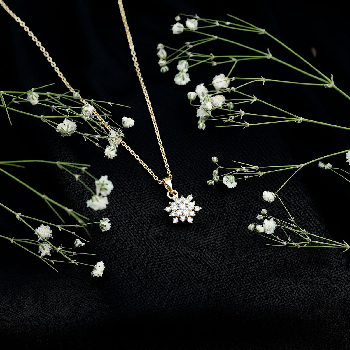 Certified Lab Grown Diamond Snowflake Necklace For Women