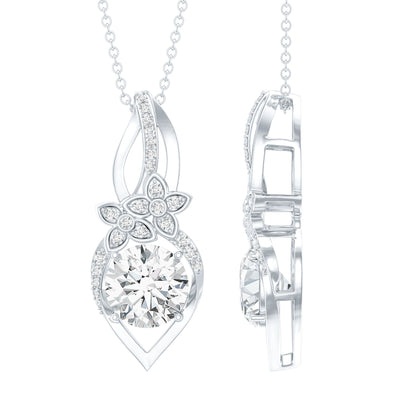 Certified Moissanite Designer Bridal Necklace For Wedding