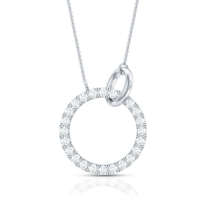 Natural Diamond Eternity Necklace for Women