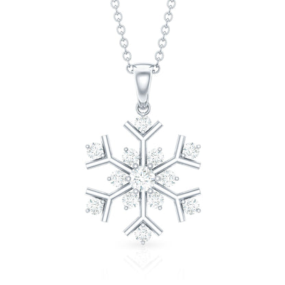 Certified Natural Diamond Christmas Necklace With Chain