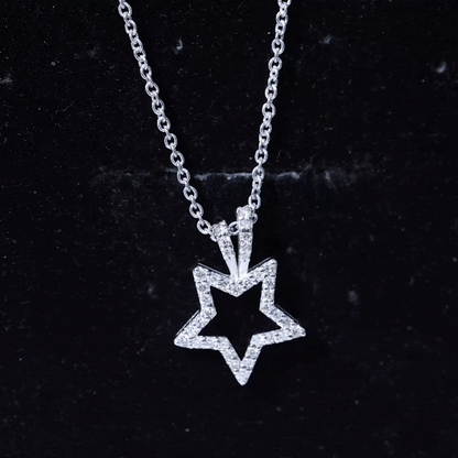 Natural Diamond Star Pendant For Women