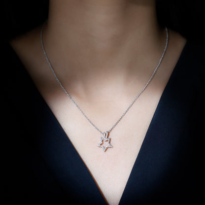 Natural Diamond Star Pendant For Women