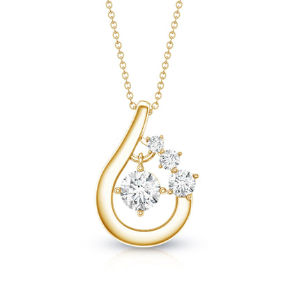 Certified Lab Grown Diamond Minimal Pendant Necklace