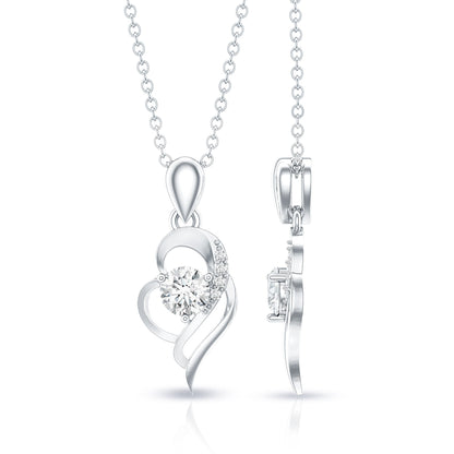 Heart Necklace with Lab Grown Diamond