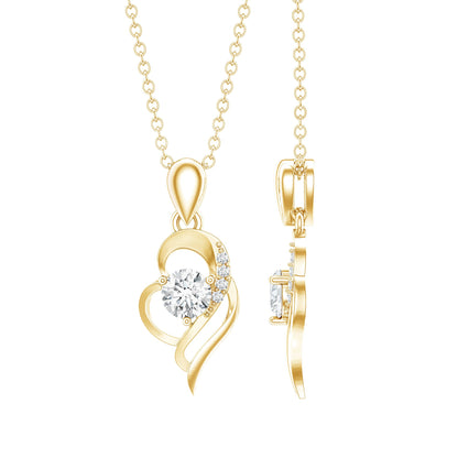 Heart Necklace with Lab Grown Diamond