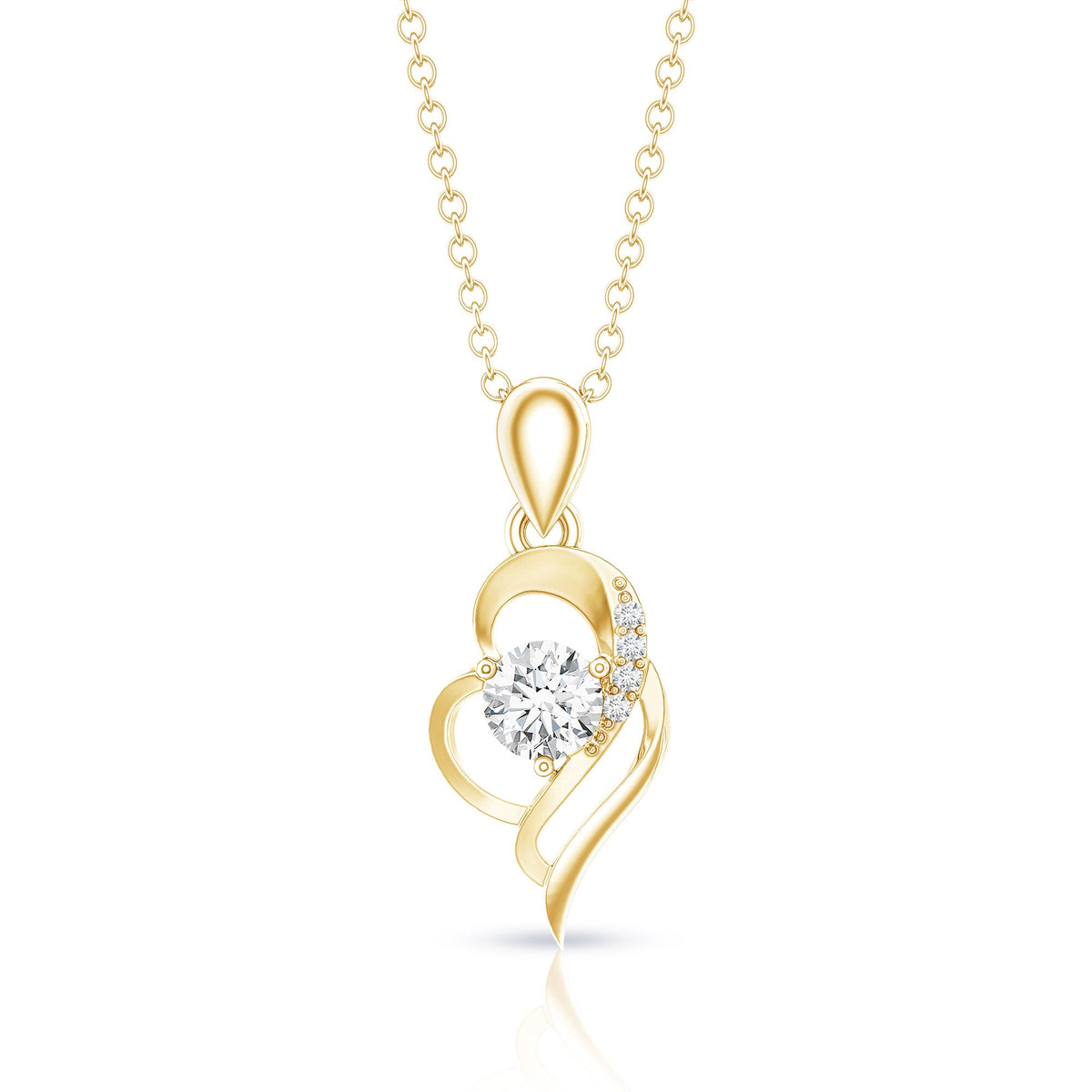 Heart Necklace with Lab Grown Diamond