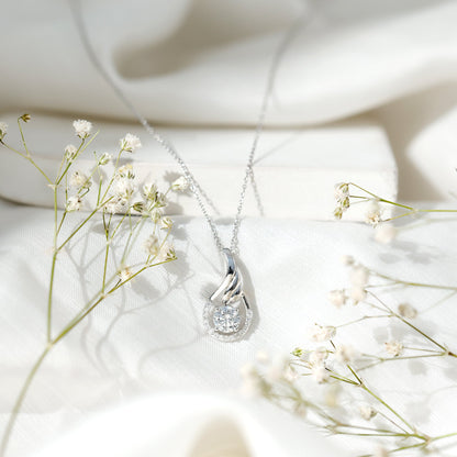 Certified Round Lab Grown Diamond Designer Pendant Necklace