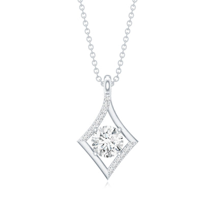 Certified Lab Grown Diamond Geometric Pendant Necklace