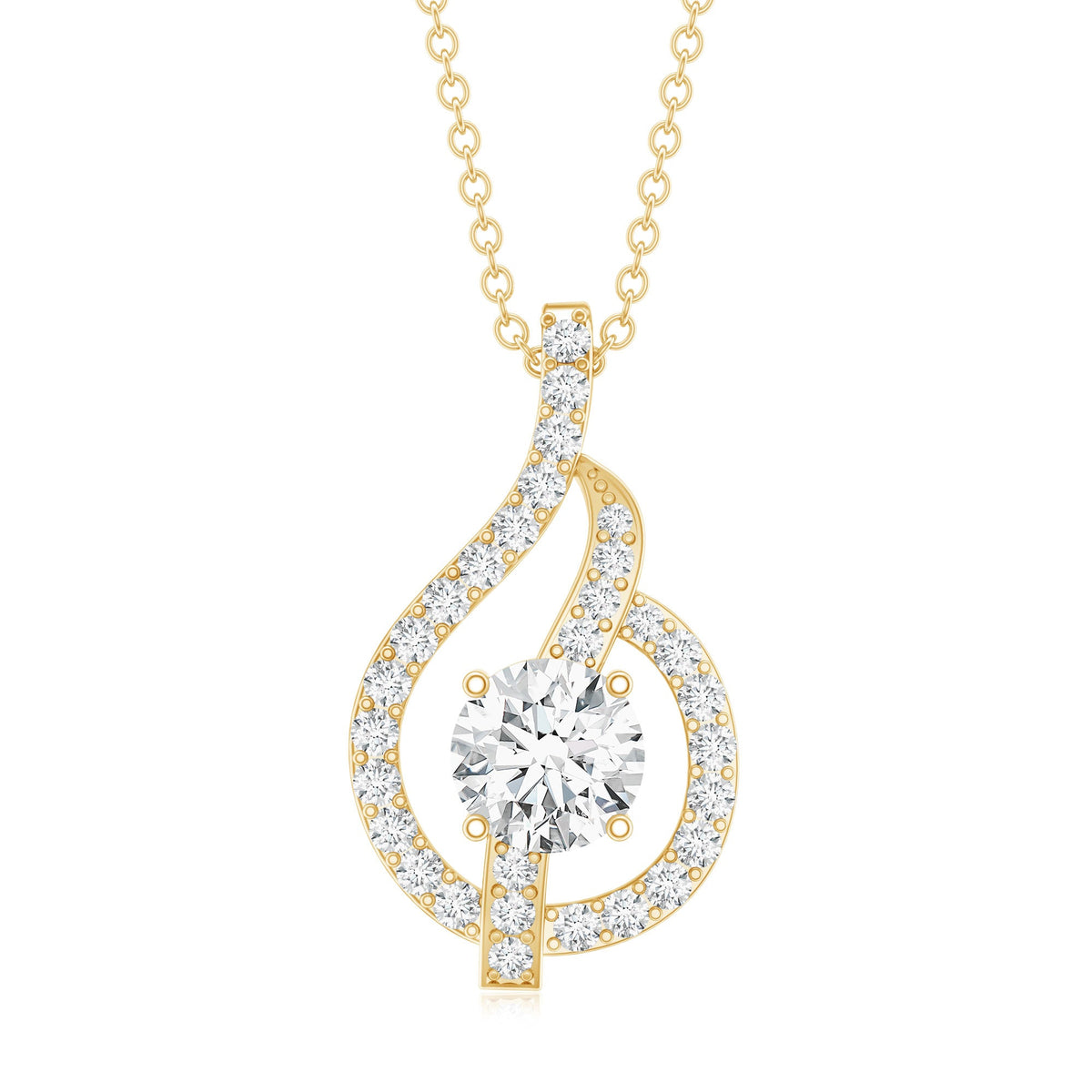 Certified Lab Grown Diamond Leaf Necklace
