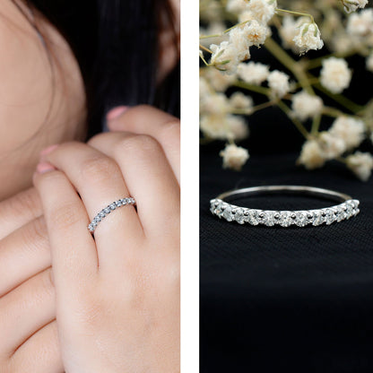 Round Cut Diamond Stackable Eternity Band