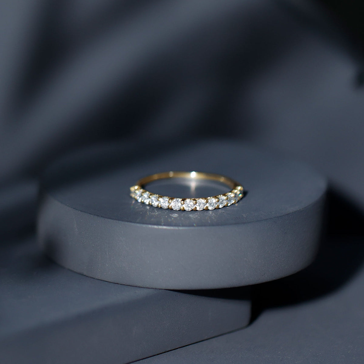Round Cut Diamond Stackable Eternity Band