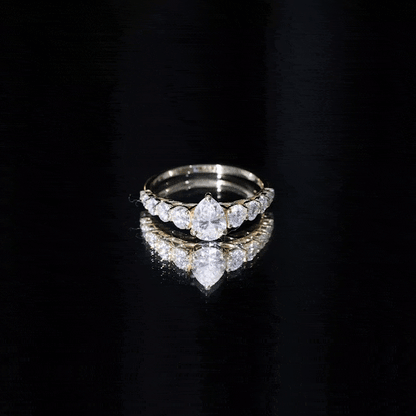 Perfect Pear Engagement Ring with Moissanite