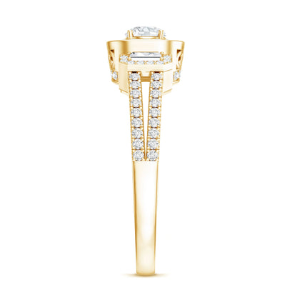 Certified Moissanite Vintage Inspired Engagement Ring