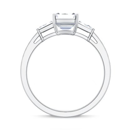 1.8 Carat Lab Grown Diamond Emerald Cut Engagement Ring