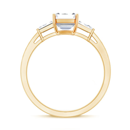 1.8 Carat Lab Grown Diamond Emerald Cut Engagement Ring