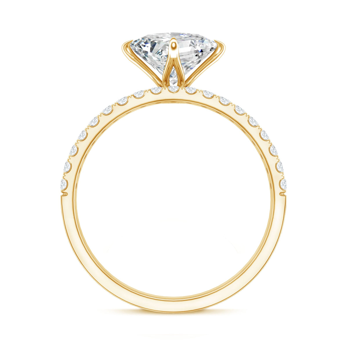 Princess Cut Lab Grown Diamond Ring With Wedding Band