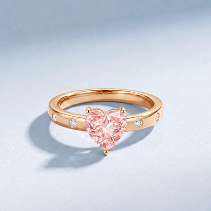 IGI Certified Solitaire Lab Grown Pink Diamond Engagement Ring for Women