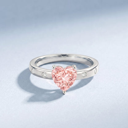 IGI Certified Solitaire Lab Grown Pink Diamond Engagement Ring for Women
