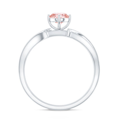 1 CT Lab Grown Pink Diamond Infinity Engagement Ring with IGI Certificate