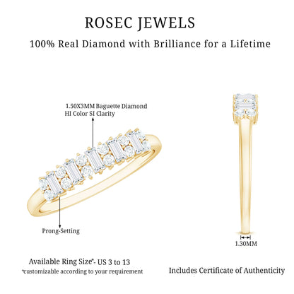 Minimal Natural Diamond Anniversary Ring