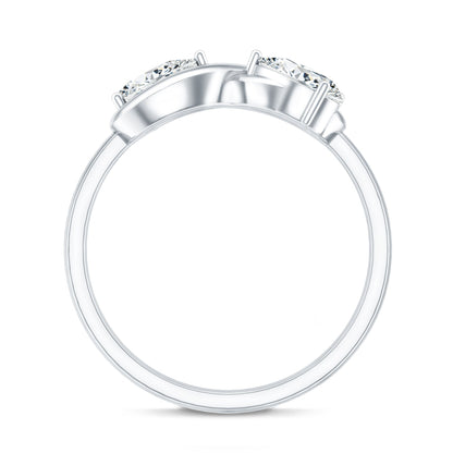 Lab Grown Diamond Toi Et Moi Promise Ring with Infinity Knot