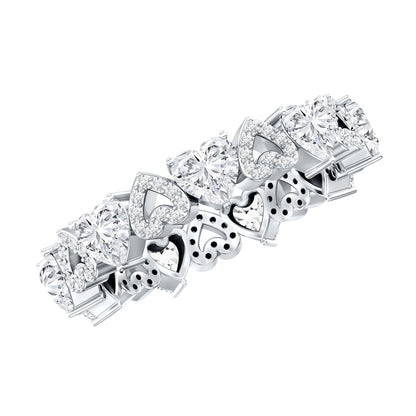 Certified Lab Grown Diamond Heart Wedding Band