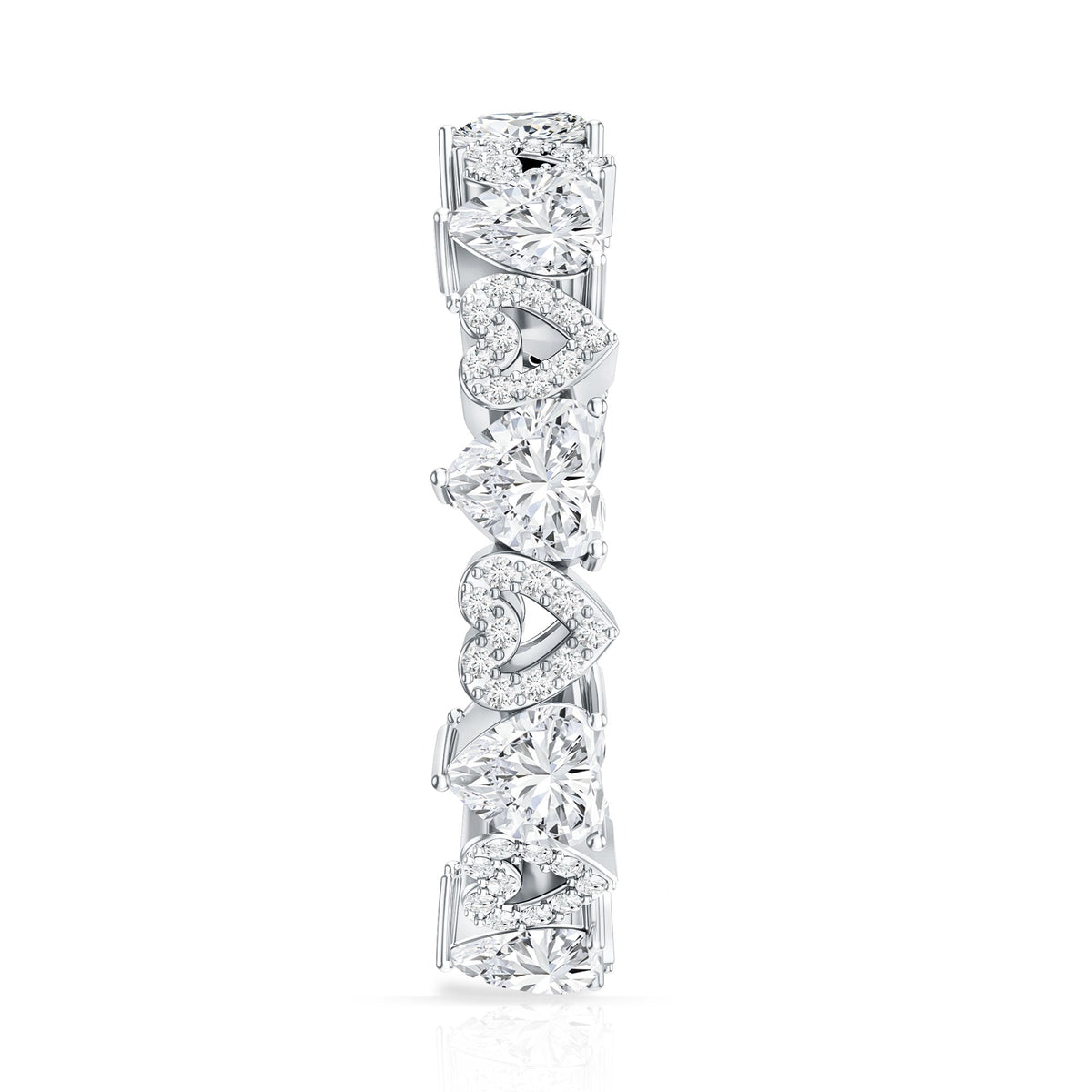 Certified Lab Grown Diamond Heart Wedding Band